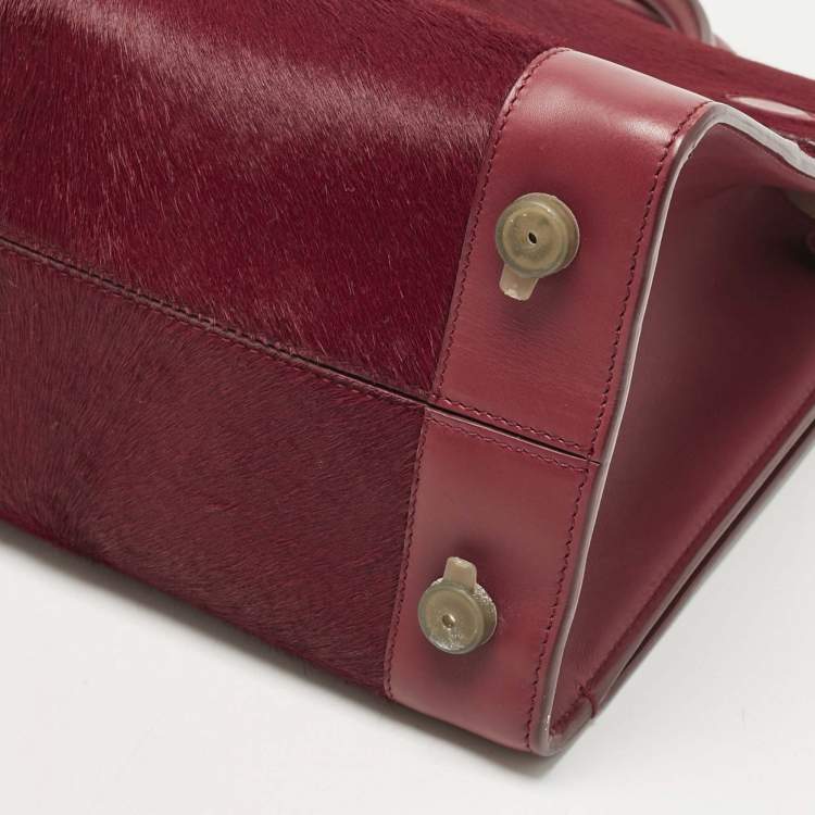 Pre Owned Dior Red Calfhair and Leather Medium Diorever Tote