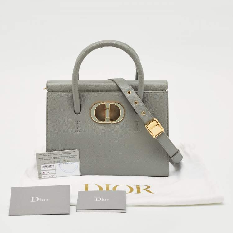 Pre Owned Dior Grey Leather Medium St Honoré Tote