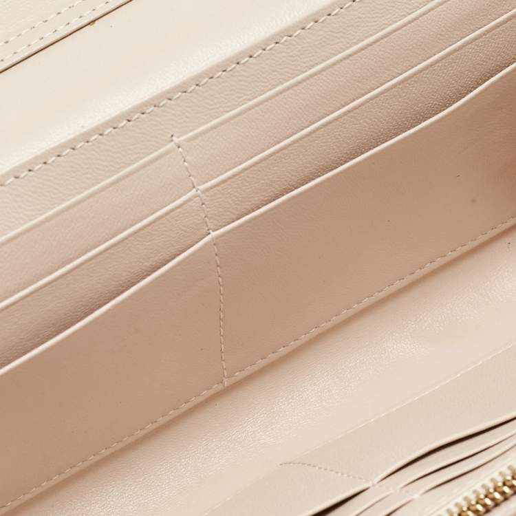 Pre Owned Dior Blush Pink Leather Diorama Wallet on Chain