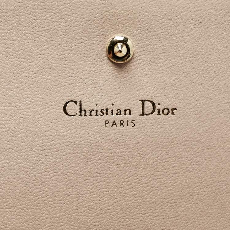 Pre Owned Dior Blush Pink Leather Diorama Wallet on Chain