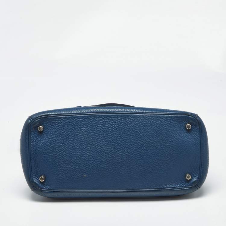 Pre Owned Dior Navy Blue Leather Medium Be Dior Flap Bag