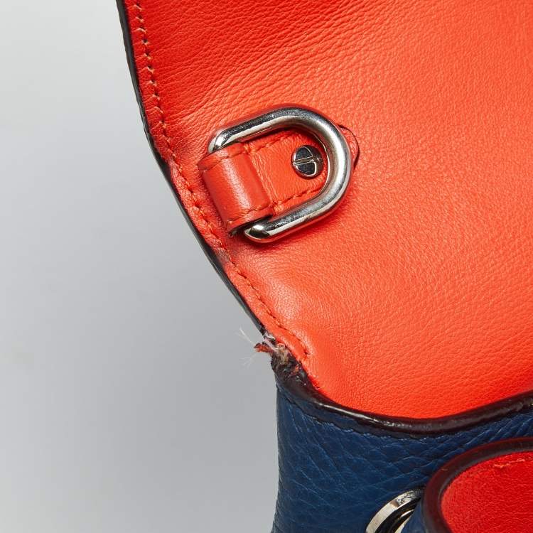 Pre Owned Dior Navy Blue Leather Medium Be Dior Flap Bag