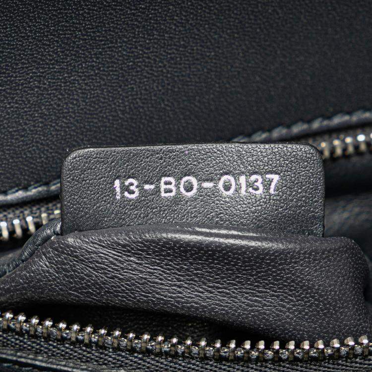 Pre Owned Dior Silver Medium Metallic Patent Microcannage Diorama Flap