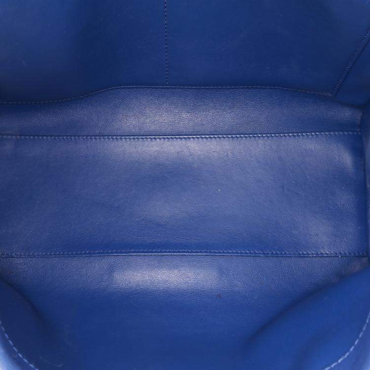 Pre Owned Dior Black Blue Medium Calfskin Be Dior Double Flap