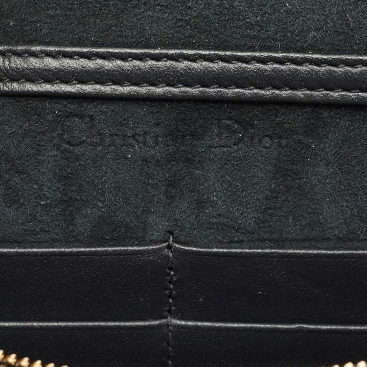 Pre Owned Dior Silver Microcannage Patent Leather 2 in 1 30 Montaigne Pouch