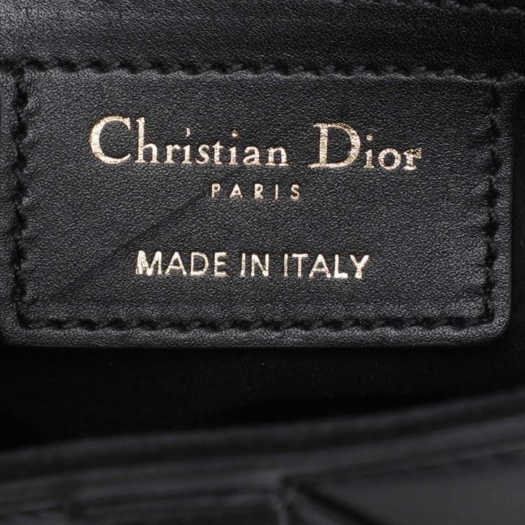 Pre Owned Dior Black Leather Saddle Bag