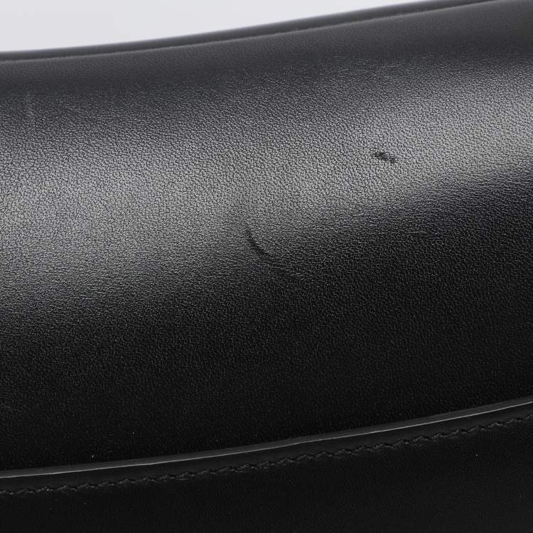 Pre Owned Dior Black Leather Saddle Bag