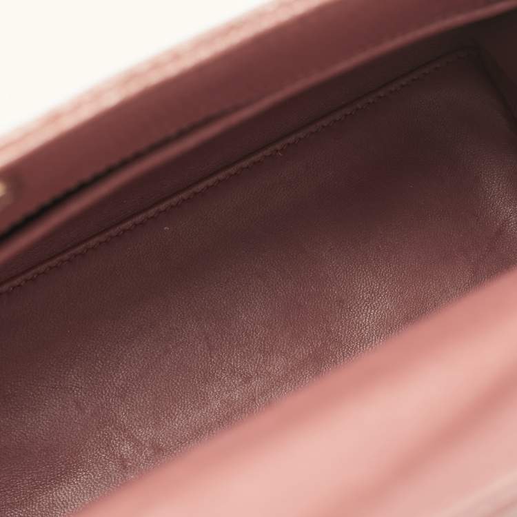 Pre Owned Dior Red Lizard Small Lady Dior Tote
