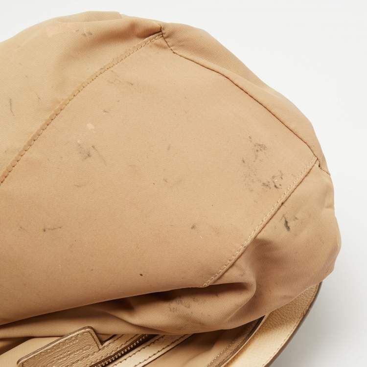 Pre Owned Christian Dior Beige Monogram My Dior Frame Pocket Satchel