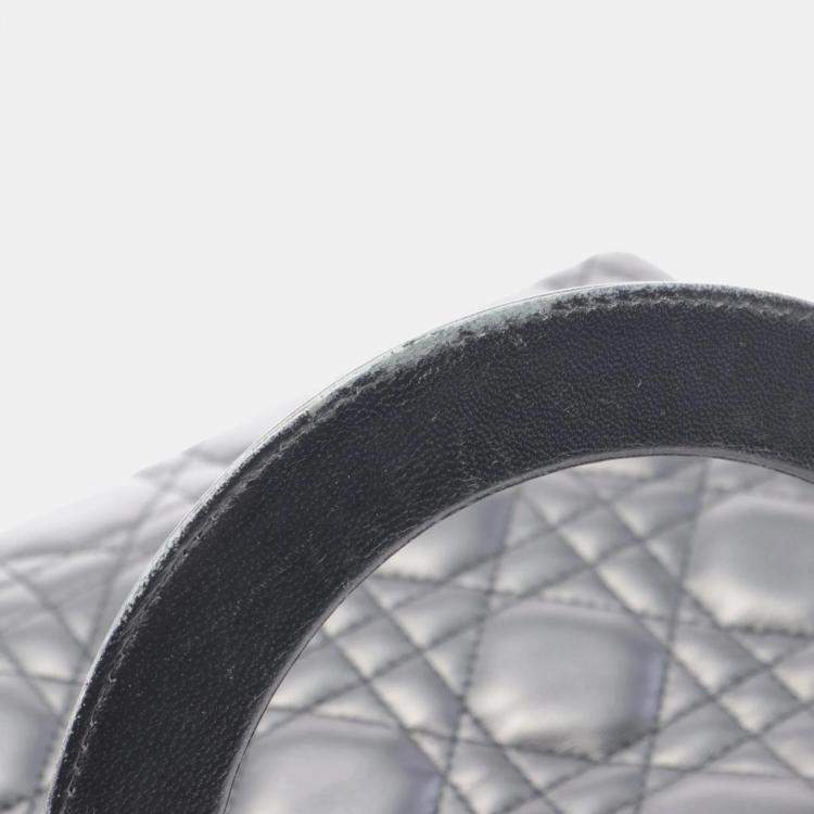 Pre Owned Dior Lady Dior Cannage Black Leather Shoulder Bag