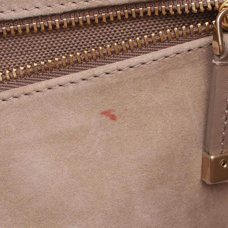 Pre Owned Christian Dior Dior Bo Tote Medium Macrocannage Tote Bag Leather  Beige