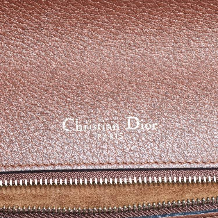 Pre Owned Dior Brown Leather Medium Diorama Flap Shoulder Bag