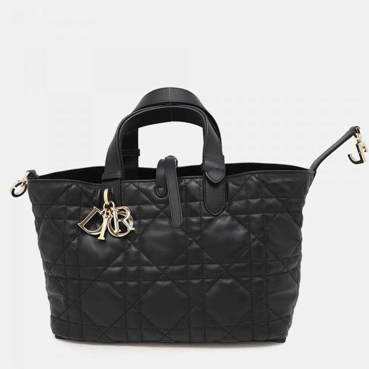 Pre Owned Dior To Jules Macrocannage Black Calf Leather Size Medium