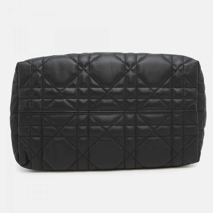 Pre Owned Dior To Jules Macrocannage Black Calf Leather Size Medium