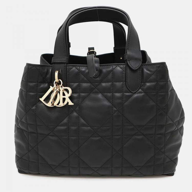 Pre Owned Dior To Jules Macrocannage Black Calf Leather Size Medium