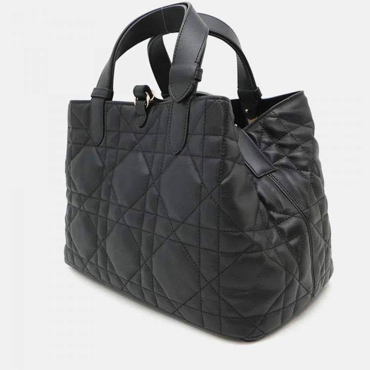 Pre Owned Dior To Jules Macrocannage Black Calf Leather Size Medium