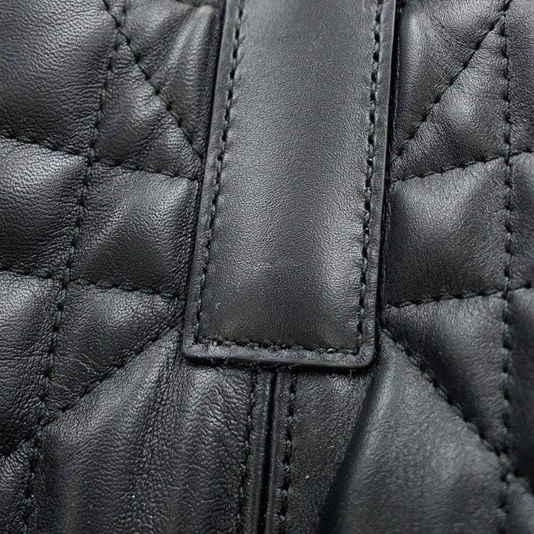 Pre Owned Dior To Jules Macrocannage Black Calf Leather Size Medium