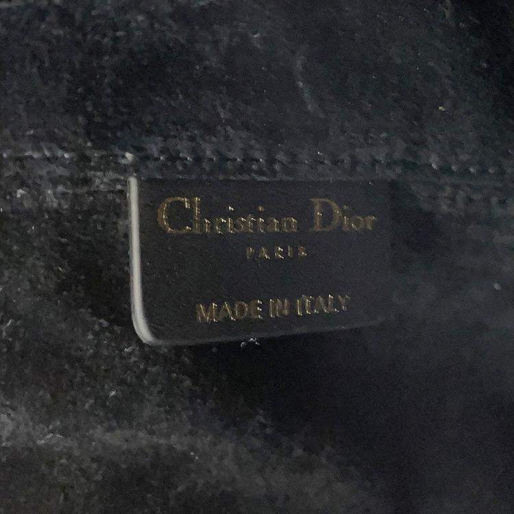 Pre Owned Dior To Jules Macrocannage Black Calf Leather Size Medium