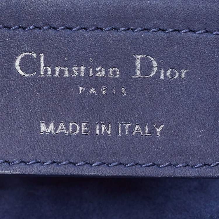 Pre Owned Dior Navy Blue Ultra Matte Leather Saddle Bag