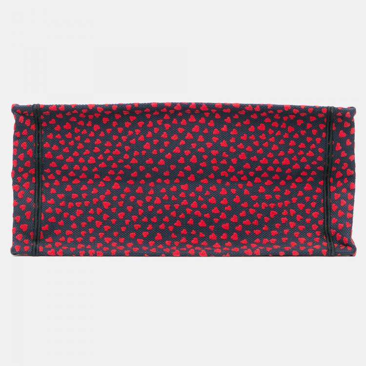Pre Owned Dior  Pop Hearts I Love Paris Book Tote Red Medium Canvas Tote Bag