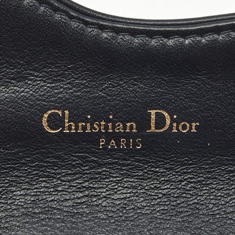 Pre Owned Dior Navy Blue Oblique Canvas Saddle 5 Gusset Card Holder