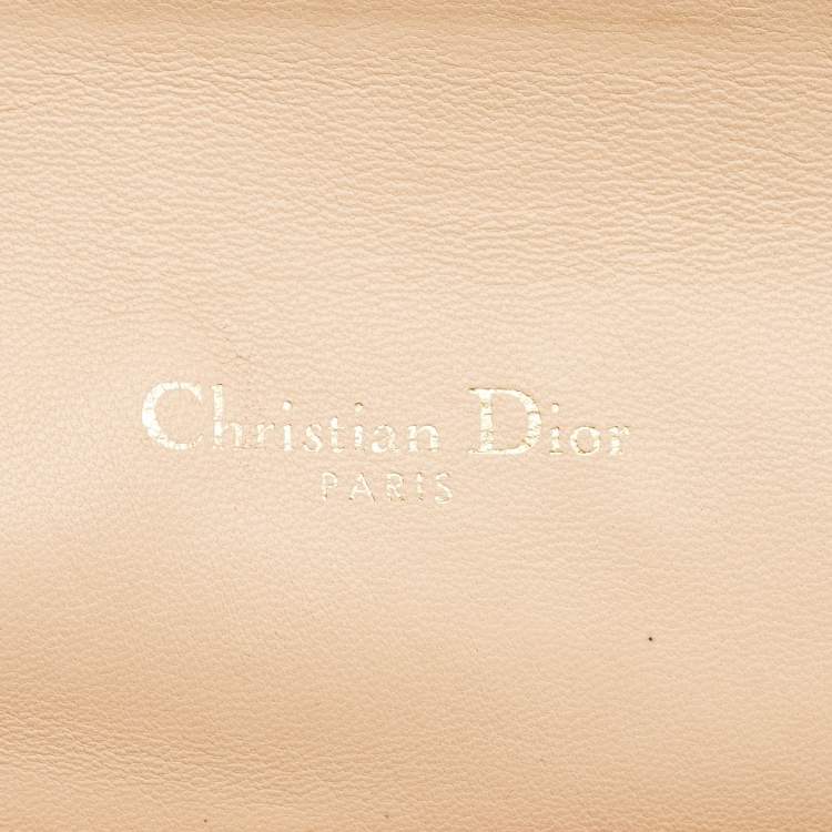 Pre Owned Dior Beige Python Medium Miss Dior Flap Bag