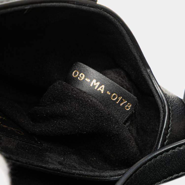 Pre Owned Dior Black Mini Leather Saddle Bag