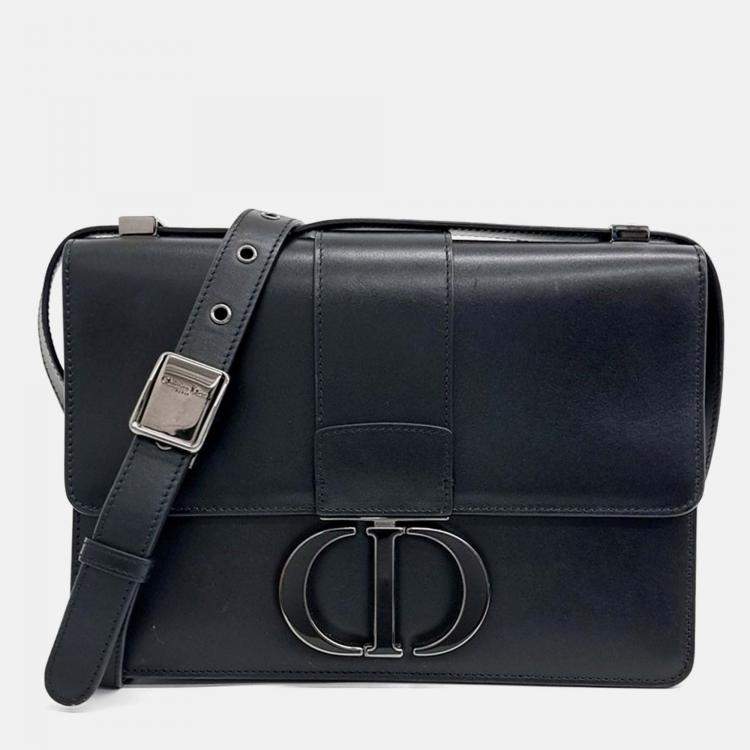 Pre Owned Dior Black Leather 30 Montaigne Bag