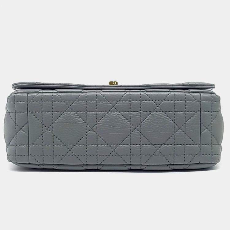 Pre Owned Dior Grey Leather Carobag Small bag