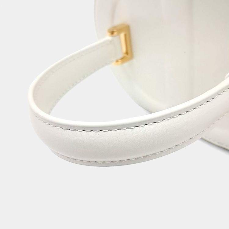 Pre Owned Dior White Leather CD Signature Small Vanity bag