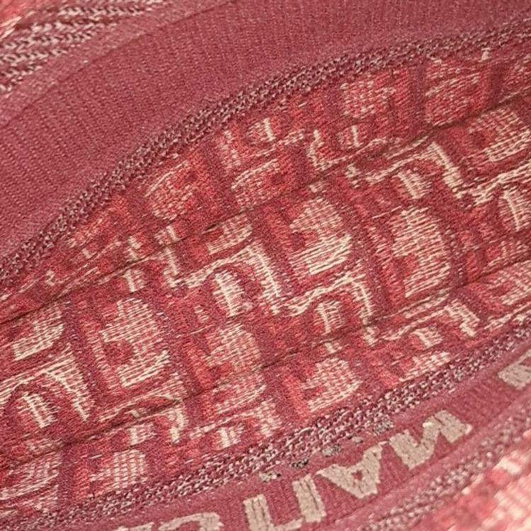 Pre Owned Dior Red Fabric Oblique Mini Book Tote Bag