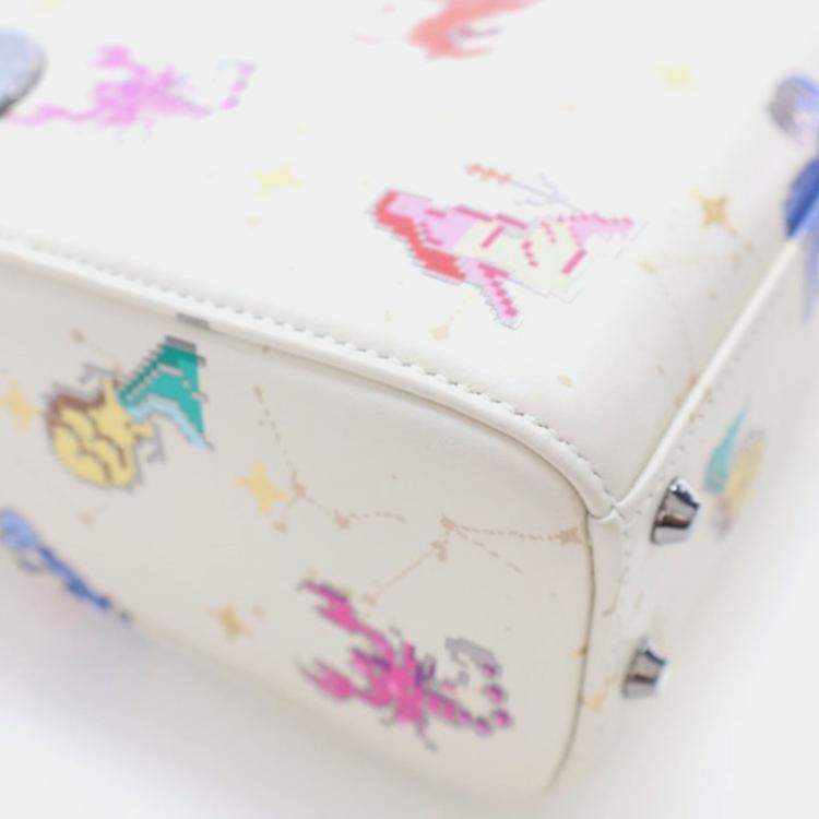 Pre Owned Dior Lady Dior Mini Pixel Zodiac Calfskin Handbag