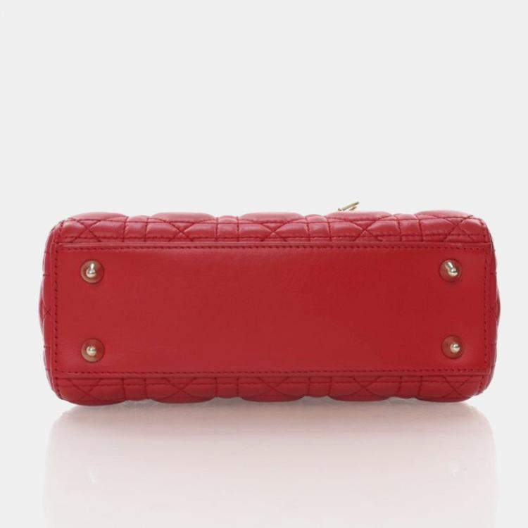 Pre Owned Christian Dior Small Lambskin Lucky Badges My Lady Dior