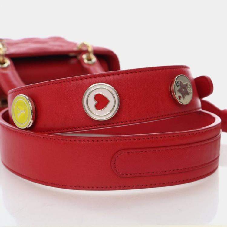 Pre Owned Christian Dior Small Lambskin Lucky Badges My Lady Dior