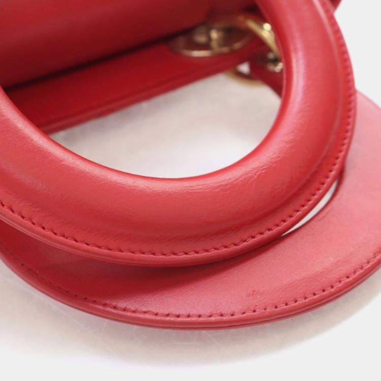 Pre Owned Christian Dior Small Lambskin Lucky Badges My Lady Dior