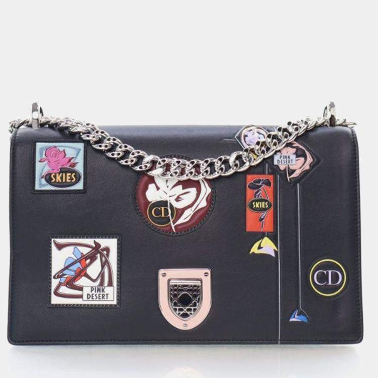 Pre Owned Dior Diorama Medium Calfskin Flap Bag