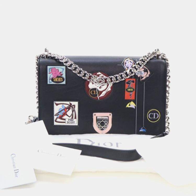 Pre Owned Dior Diorama Medium Calfskin Flap Bag