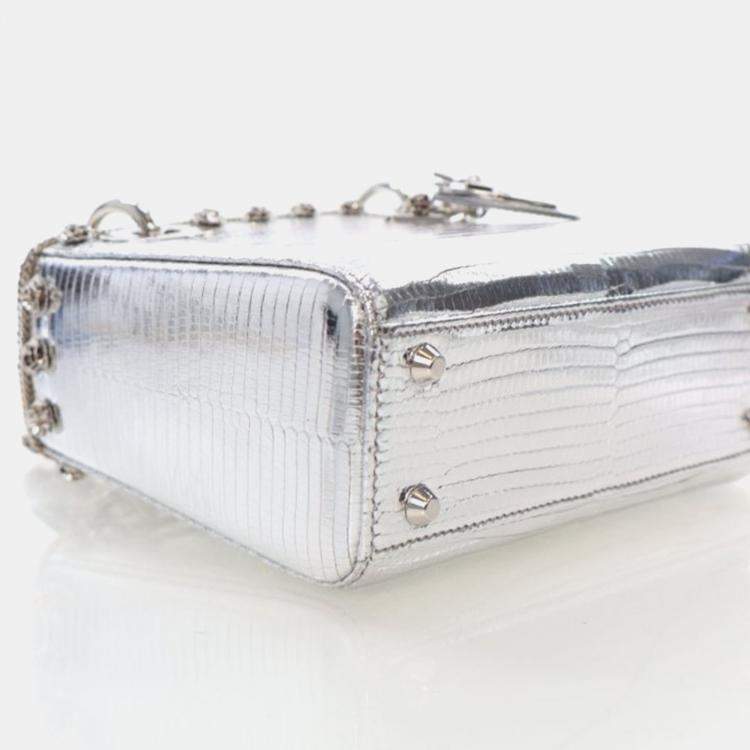 Pre Owned Dior Mini Lizard Lady Dior