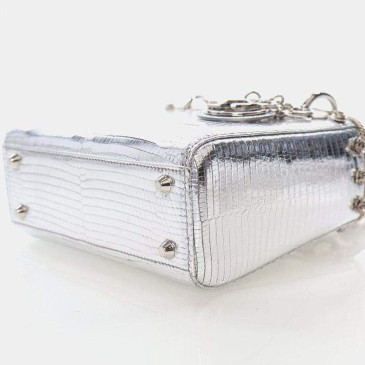 Pre Owned Dior Mini Lizard Lady Dior