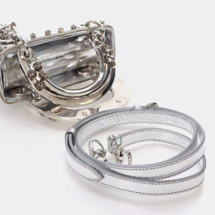 Pre Owned Dior Mini Lizard Lady Dior