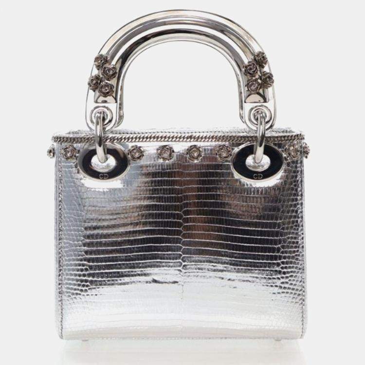Pre Owned Dior Mini Lizard Lady Dior