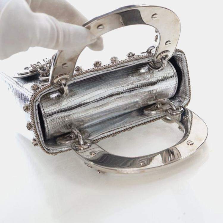 Pre Owned Dior Mini Lizard Lady Dior