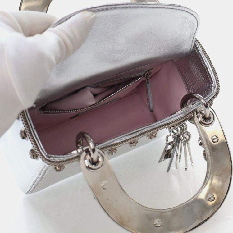 Pre Owned Dior Mini Lizard Lady Dior