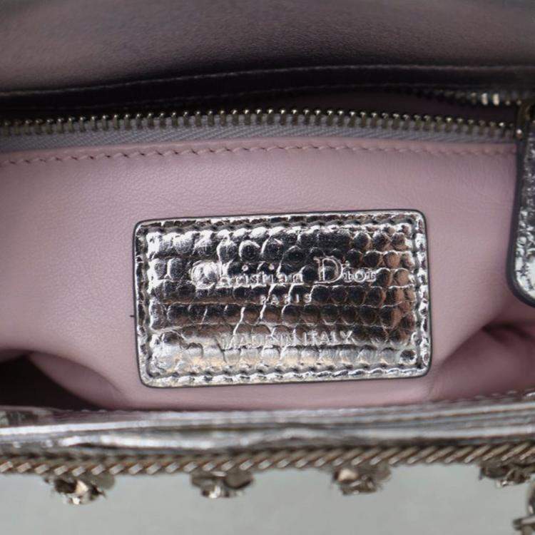 Pre Owned Dior Mini Lizard Lady Dior