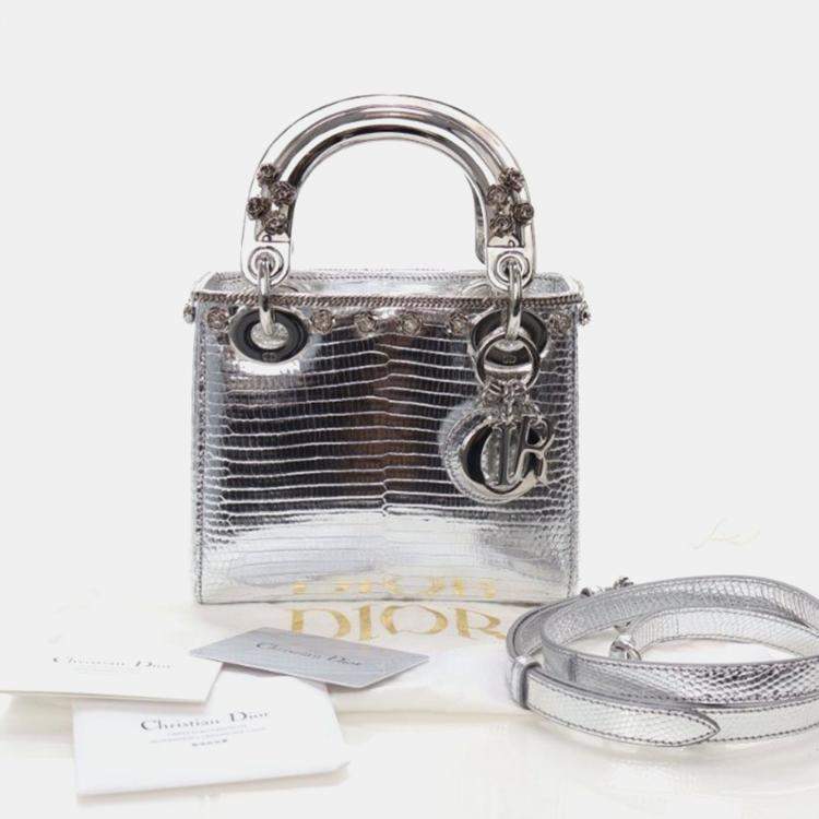 Pre Owned Dior Mini Lizard Lady Dior