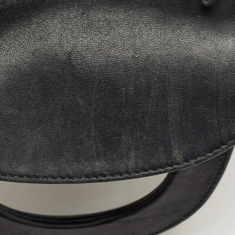 Pre Owned Dior Black Cannage Leather Mini Lady Dior Tote