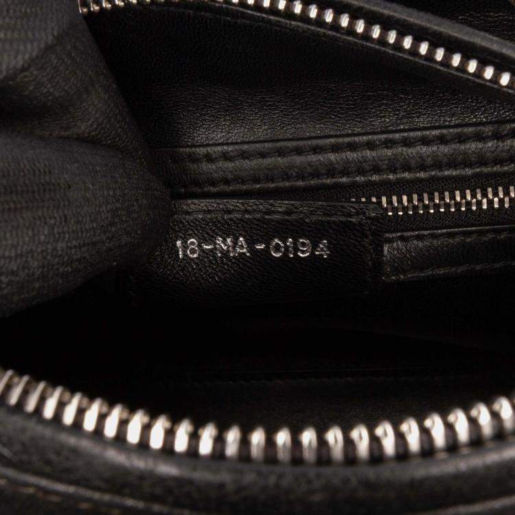 Pre Owned Dior Black Medium Velvet and Canvas Lady Dior