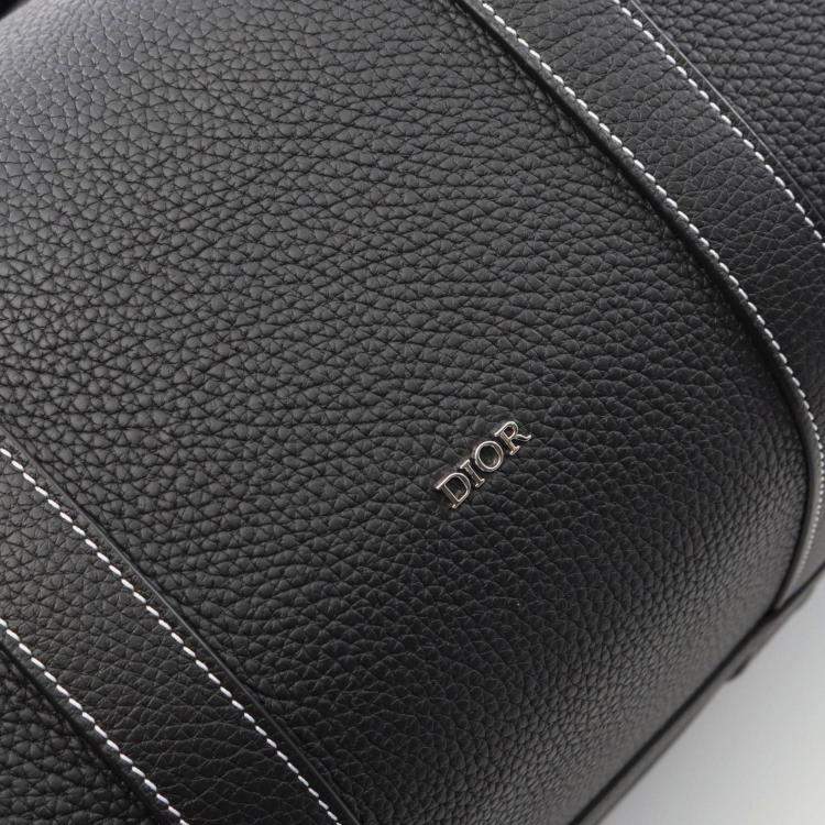 Pre Owned Dior Rango 50 Black Leather Boston Bag