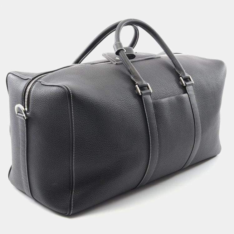 Pre Owned Dior Rango 50 Black Leather Boston Bag
