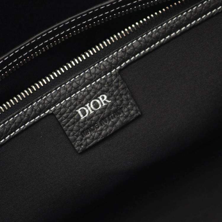 Pre Owned Dior Rango 50 Black Leather Boston Bag